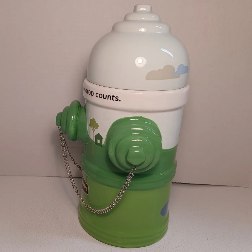 Core & Main 2022 Promo Ceramic Fire Hydrant Cookie Jar, Water is Life 11.5”